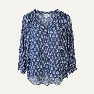 Choklate Paris Boho Chic Silk Blend Sheer Flowy‎ Feminine Blouse Size Large